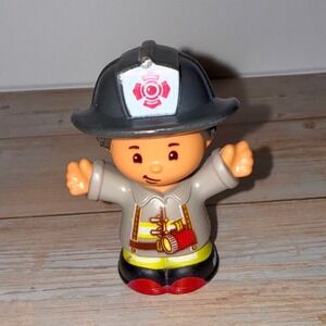 Fisher-Price Little People Firefighter Kids OS Grey Good Chunky Hero Figure